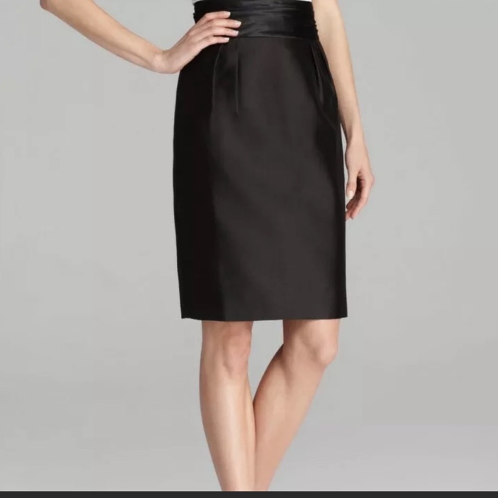 ♠️Kate Spade black high waisted pencil skirt size 4 w. Side Pockets silk&wool